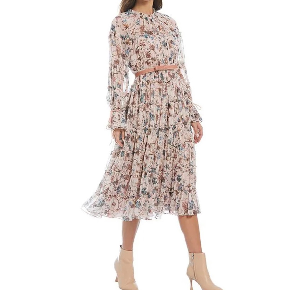 Antonio Melani X Nicola Bathie Claire Floral Chiffon Dress